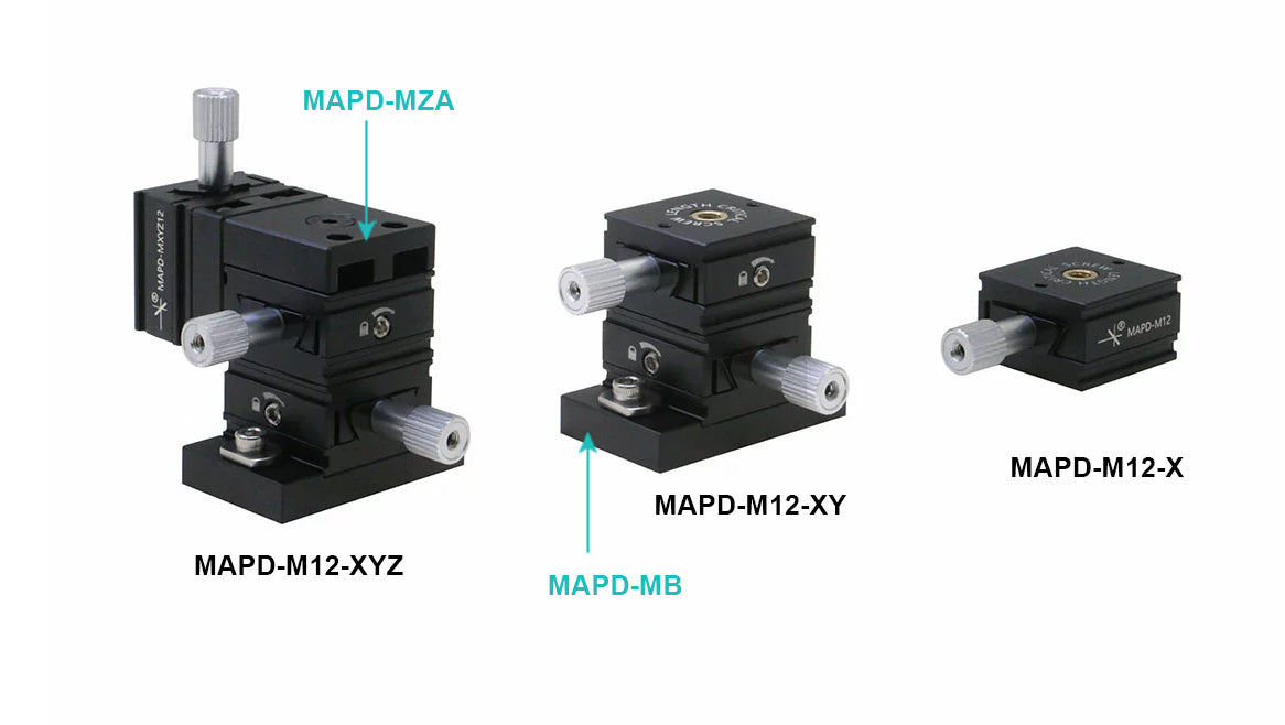 Dovetail Translation Stages, Travel Range 12 mm